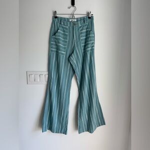 O’Neill Textured Plaid Beach Wide Leg Pants Women’s size 26